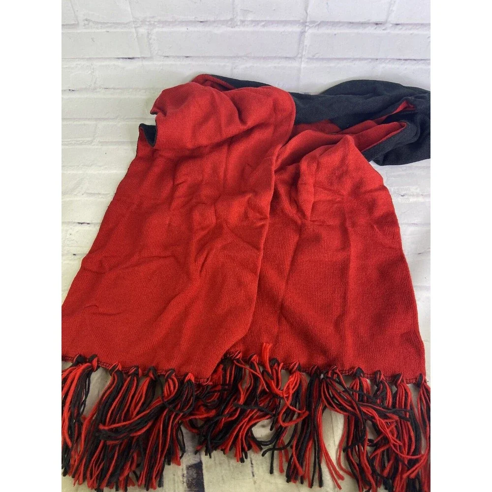 Guns N Roses Logo Black Red Winter Scarf with Tassels Adult Unisex NEW